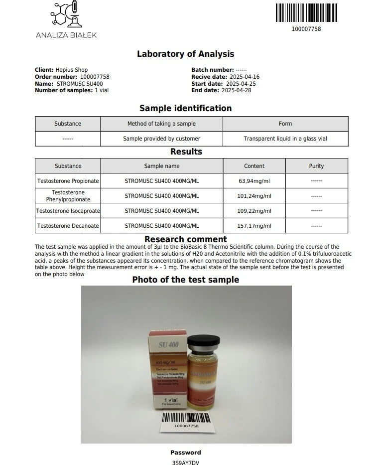 Premium Brand STROMUSC SU(TP48,TI96,TPP96,TD160)400mg/ml For Bodybuilding suppliers